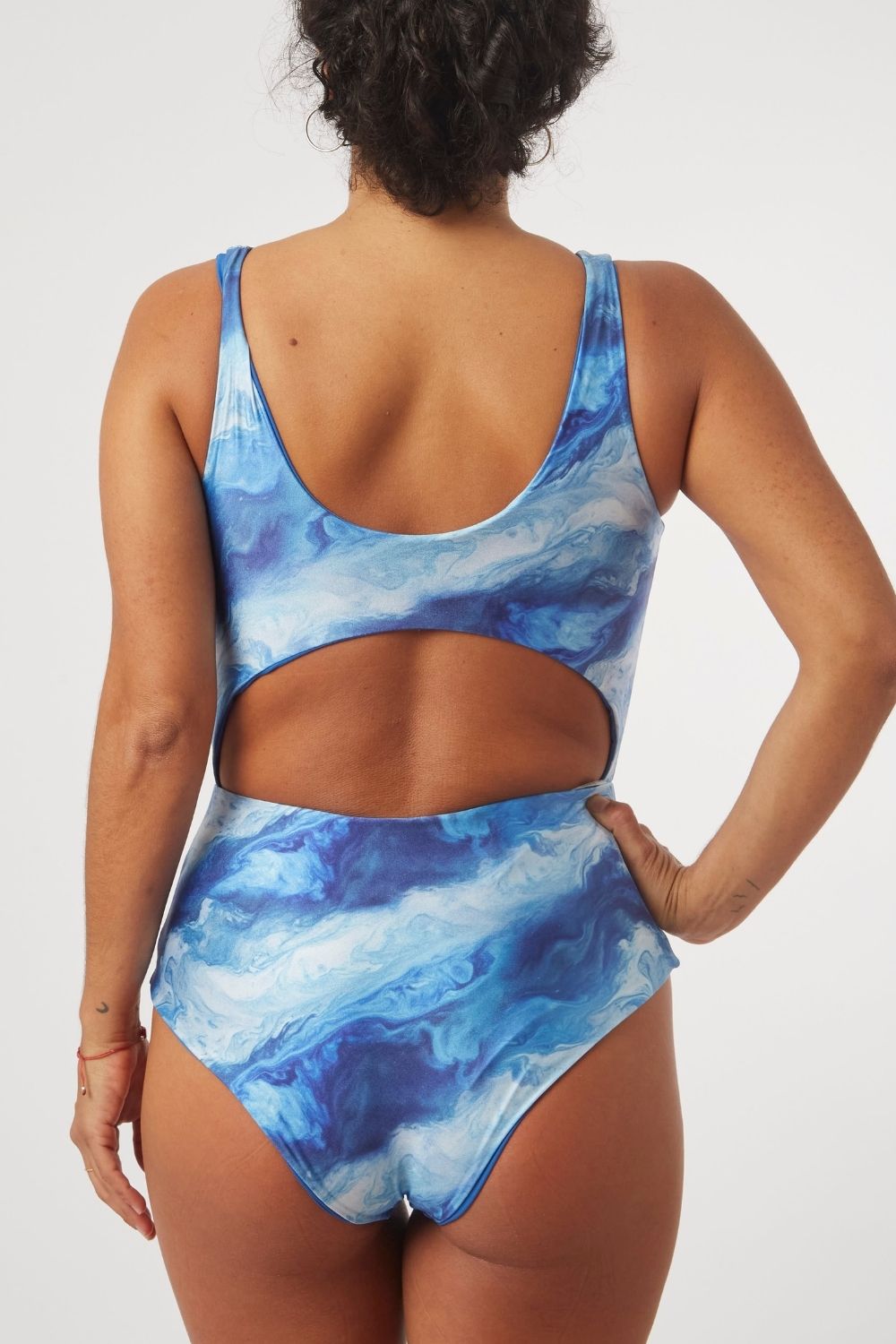 Entera Porto Agua satinado reversible a azul claro