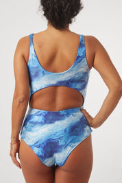 Entera Porto Agua satinado reversible a azul claro