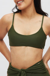 Top Vichayito Verde militar oscuro