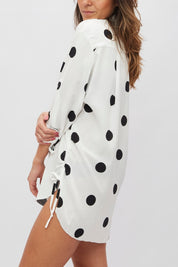 Blusa Copacabana Blanca lunares negros