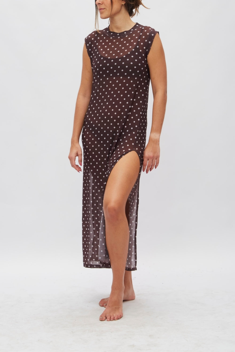 Vestido Venice Lunares marrón