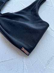 Top Señoritas Negro satinado reversible a mate