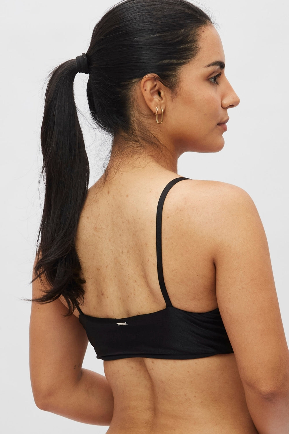 Top Santa María Negro satinado reversible a mate