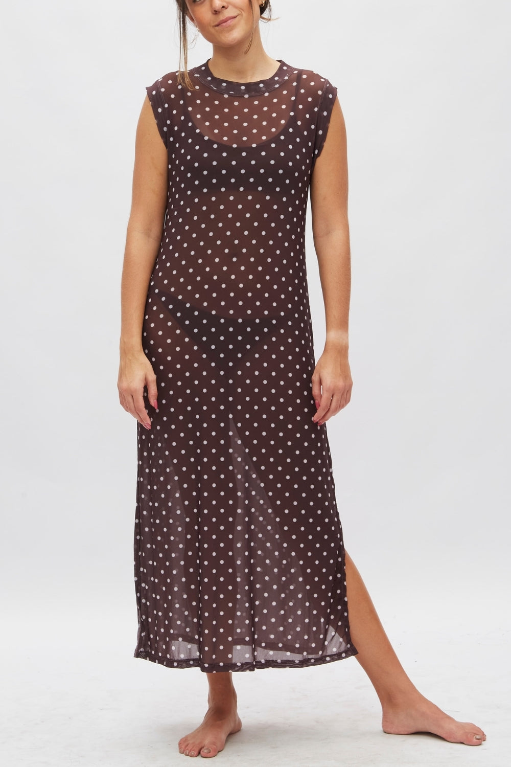 Vestido Venice Lunares marrón