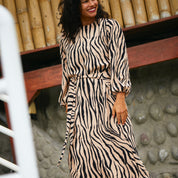 Vestido Milán Zebra Negro