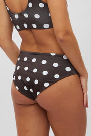 Bottom Bogatell Lunares marrones reversible a marrón satinado