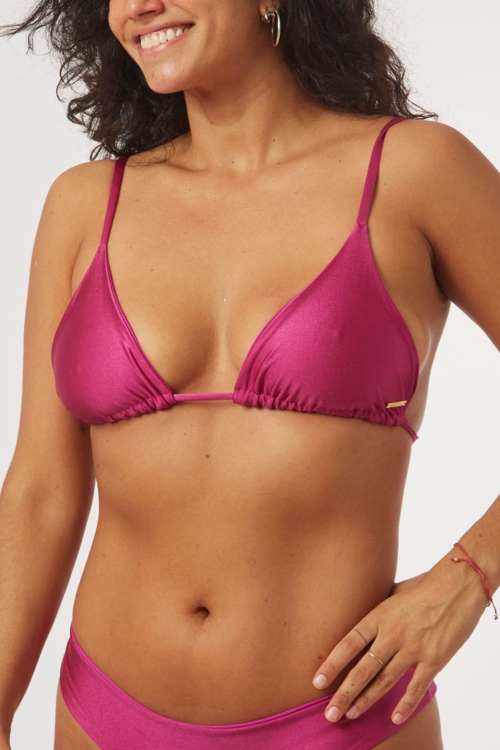 Top Gramas Morado Barney satinado reversible a mate