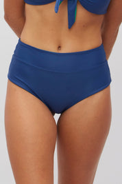 Bottom Bora Lunares azul y verde reversible a cobalto