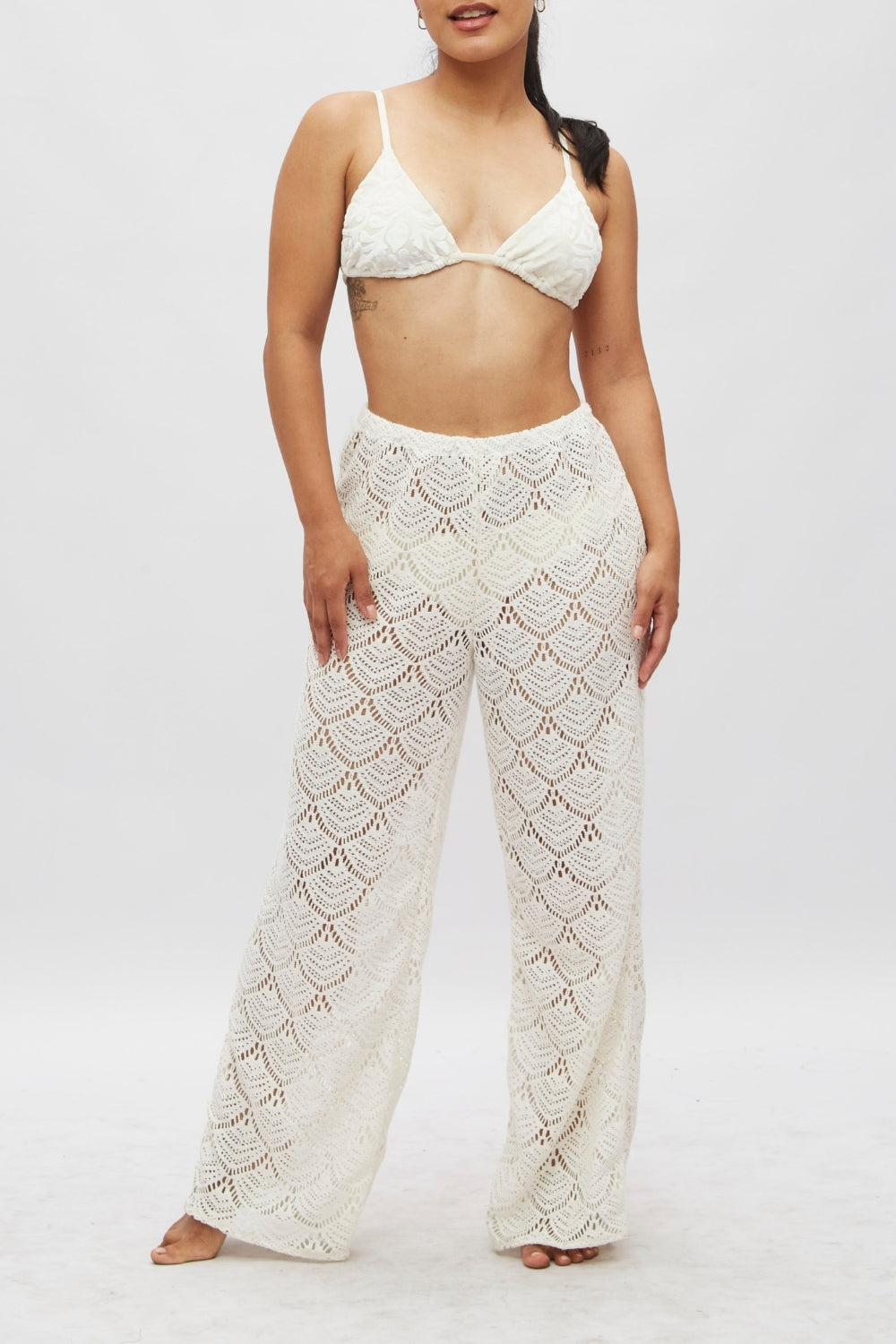 Pantalón Cala Tejido crema