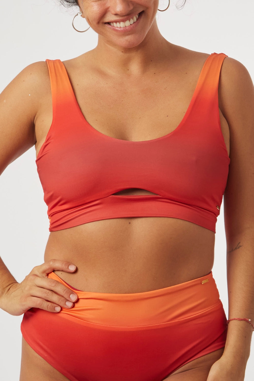 Top Bujama Fuego reversible a cereza