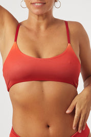 Top Vichayito Fuego reversible a cereza