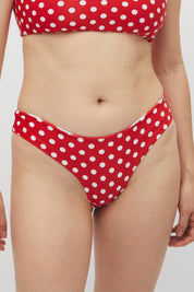 Bottom Gaviotas Lunares rojo reversible a rayas