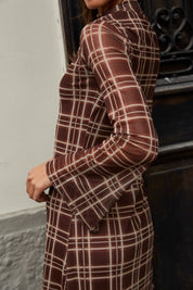 Vestido Trinidad Tartán marrón