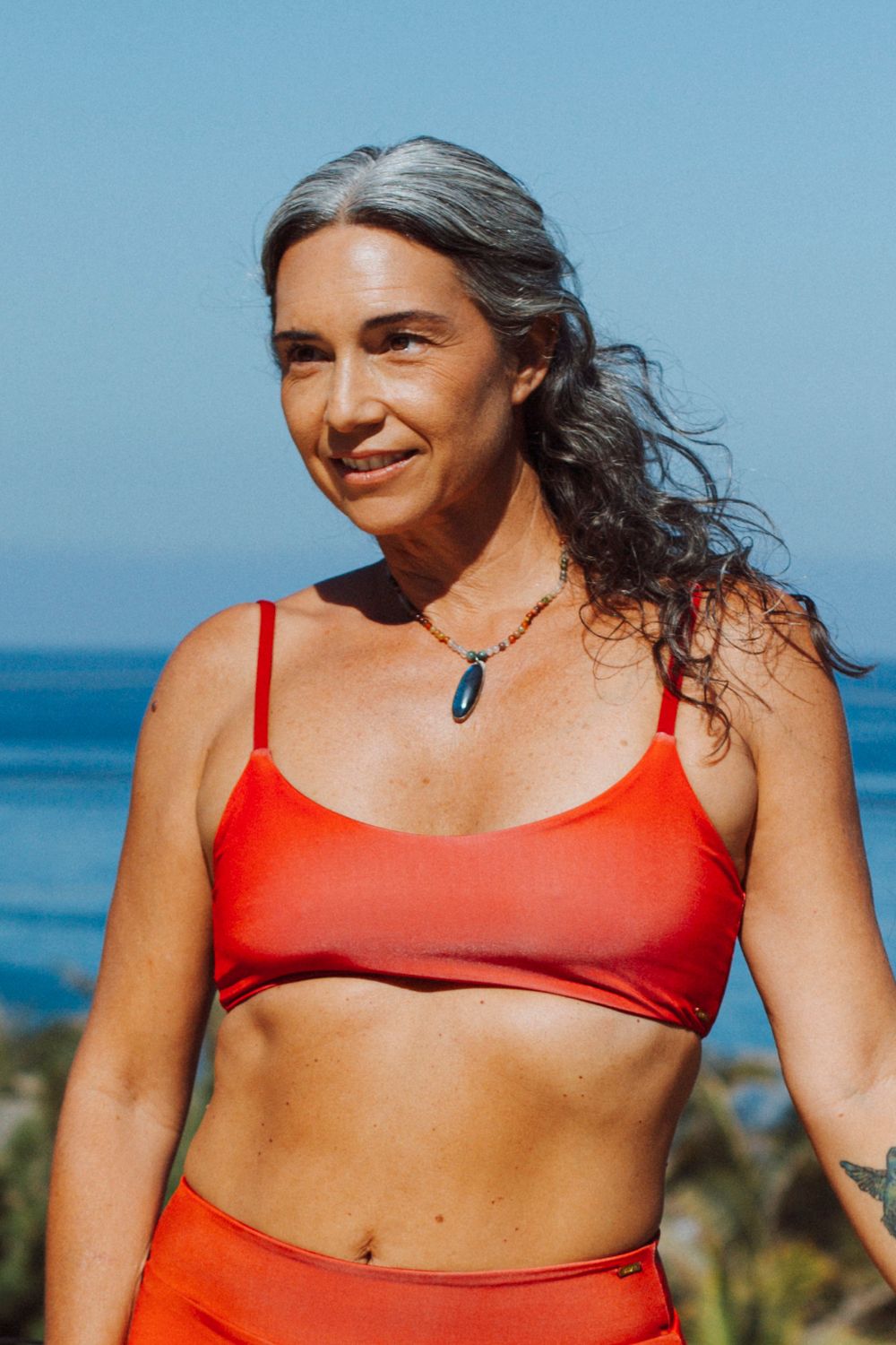 Top Vichayito Fuego reversible a cereza