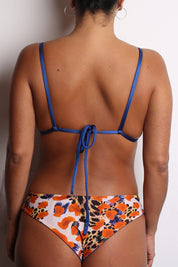 Bottom Gaviotas Leopardo tropical reversible a azul satinado