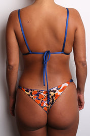 Bottom Pocitas Leopardo tropical reversible a azul satinado