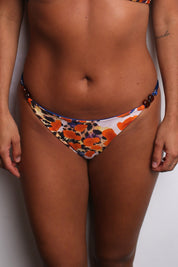 Bottom Pocitas Leopardo tropical reversible a azul satinado