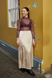 Falda Vigo Champagne