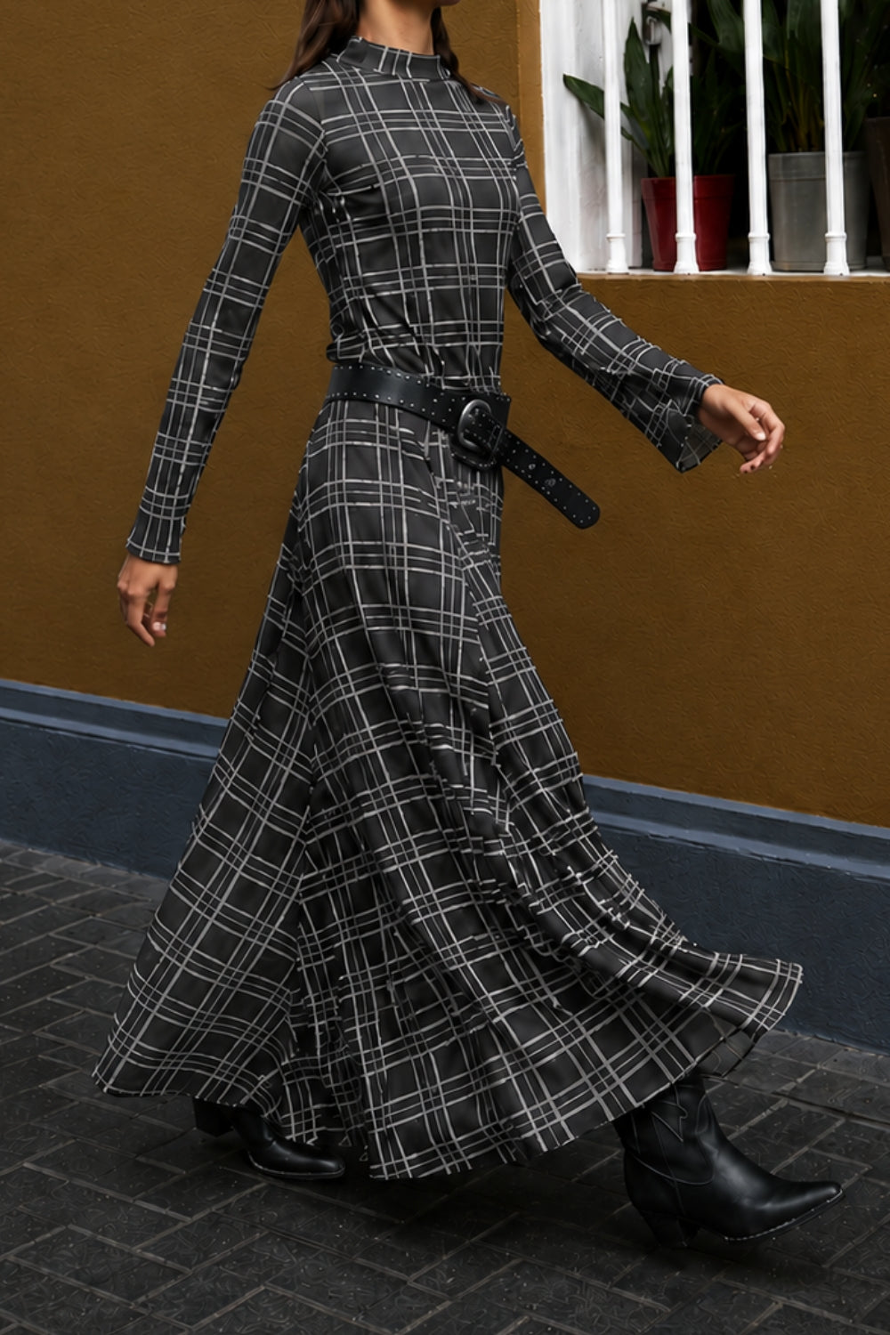Falda Berna Tartán negro