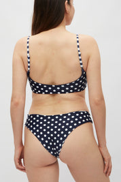 Bottom Gaviotas Lunares azul marino reversible a rayas