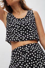 Blusa Villa Rica Lunares negros