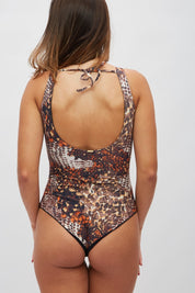 Entera Santorini sin mangas Pitón de fuego reversible a negro