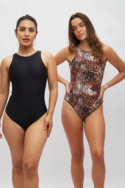 Entera Santorini sin mangas Pitón de fuego reversible a negro