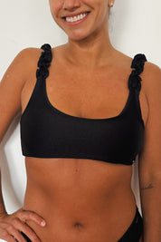 Top Brisas Negro satinado reversible a mate