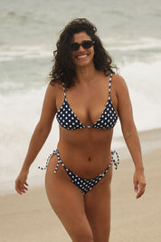 Bottom Totoritas Lunares azul marino reversible a rayas