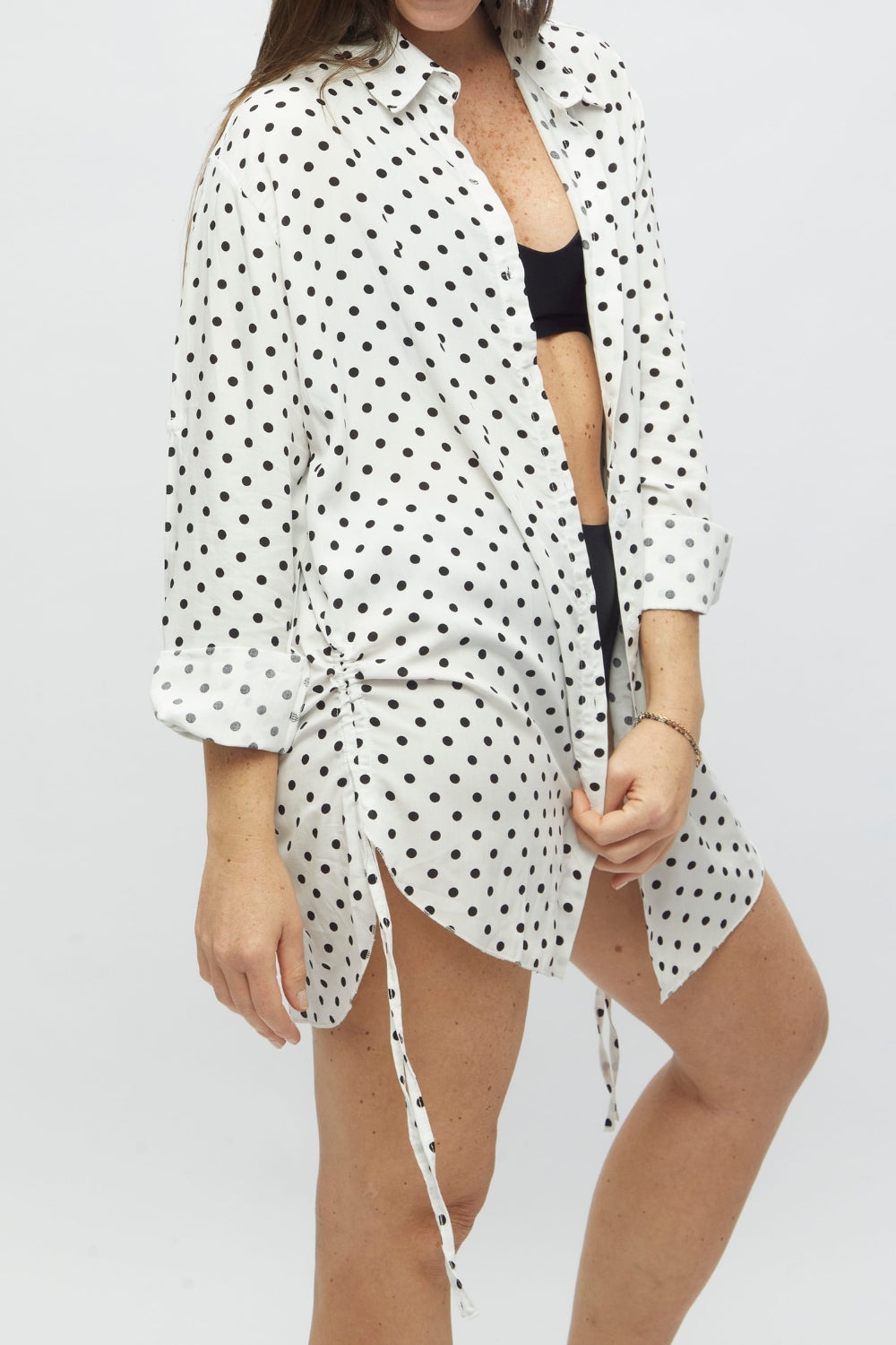 Blusa Copacabana Mini lunares negros