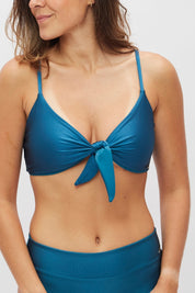 Top Santa María Peacock satinado reversible a mate