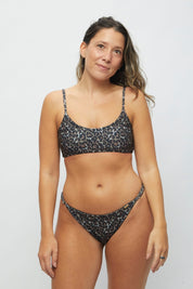 Bottom Pocitas Leopardo reversible a negro