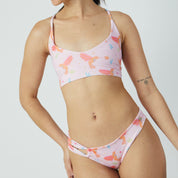 Top Quipa colibrí reversible a rosado bebé