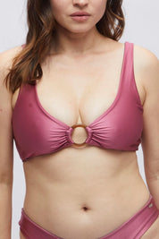 Top Cabo Uvo satinado reversible a malva