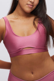 Top Bujama Uvo satinado reversible a malva