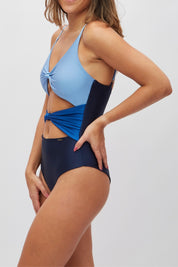 Entera Pimentel Tricolor azul satinado