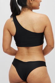 Top Punta Hermosa Negro satinado reversible a mate