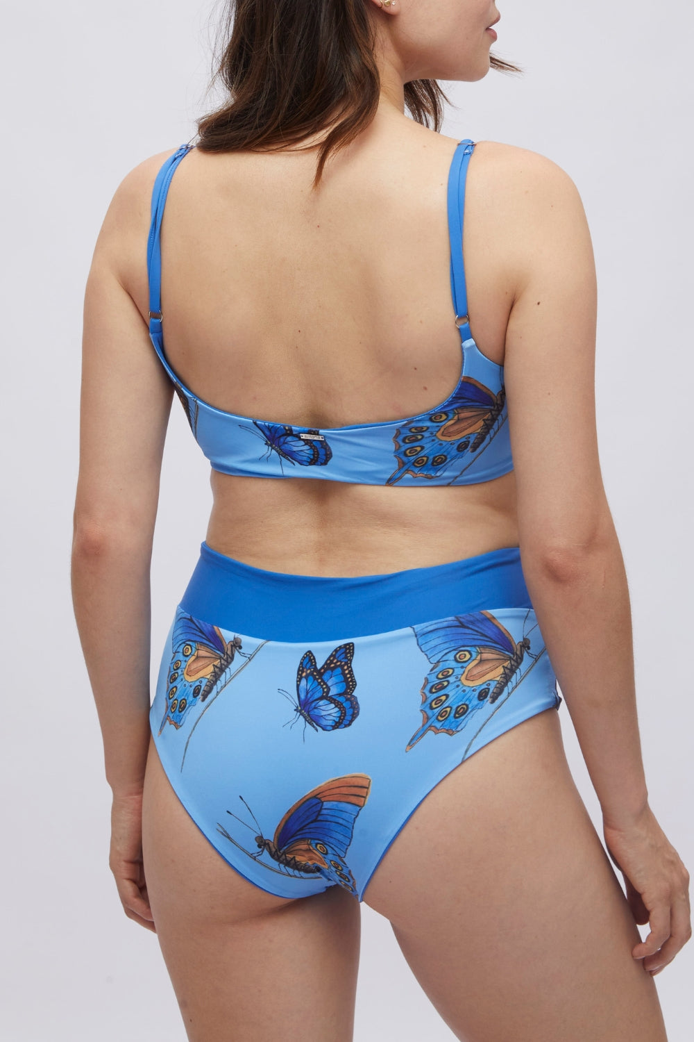 Bottom Bora Mariposa Amazónica reversible a azul claro