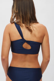 Top Barú azul noche satinado