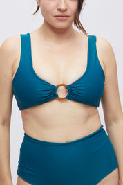 Top Cabo Maxi flores reversible a peacock