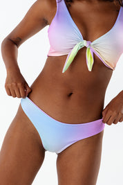 Bottom Cocos arcoiris print reversible a lila mate