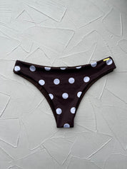 Bottom Gaviotas Lunares marrones reversible a marrón satinado