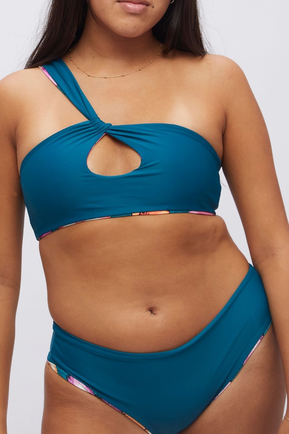 Bottom Bogatell Maxi flores reversible a peacock