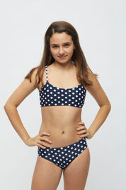 Bottom Gaviotas Teens Lunares azul marino reversible a rayas