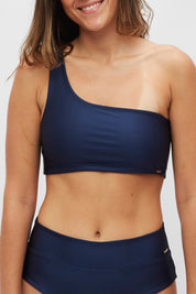 Top Punta Hermosa azul noche satinado