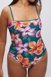 Entera Colán Maxi flores reversible a peacock