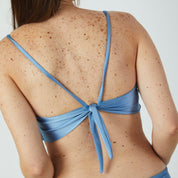 Top Creta celeste acero satinado