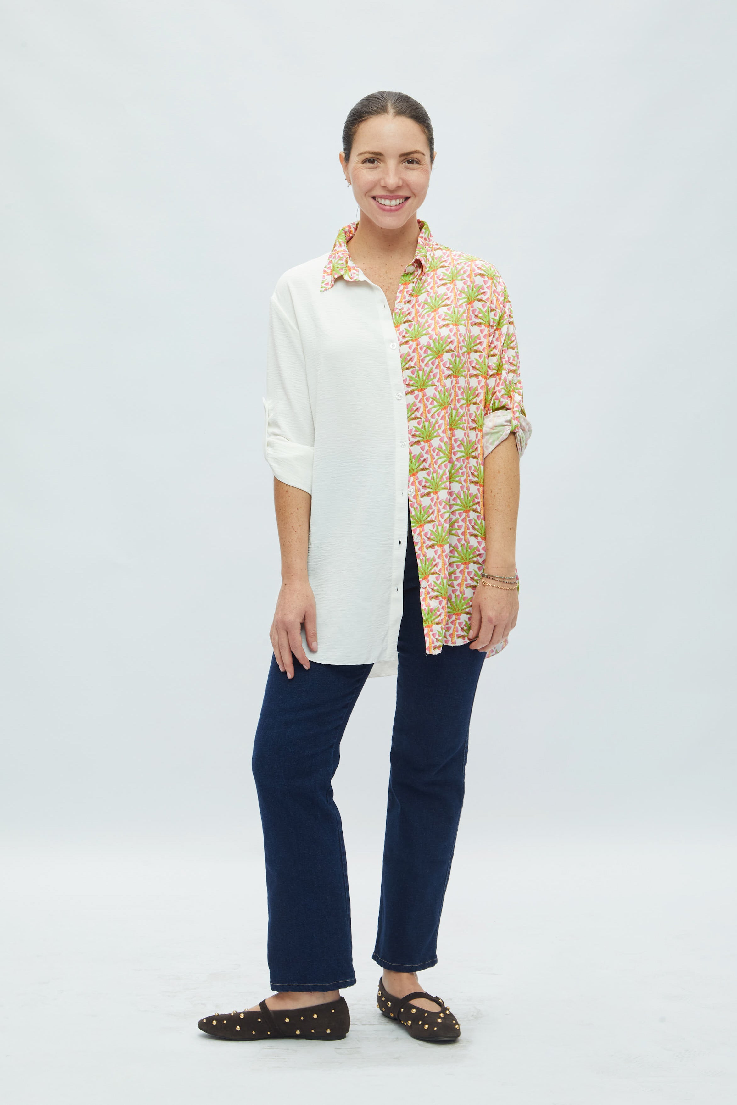 Blusa Copacabana Palmeras bicolor