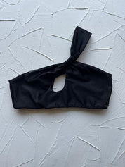 Top Barú Negro satinado reversible a mate