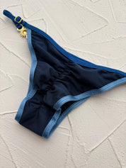 Bottom Pocitas Tricolor azul satinado